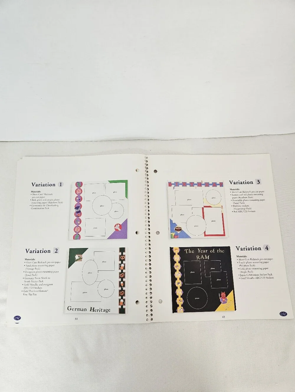 Creative Memories Fast Formulas 4th Edition Scrapbook Layout Idea Book 2003
